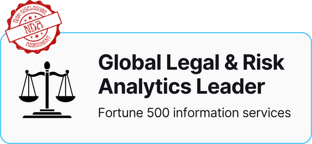 Global legal and risk analytics leader, name withheld under NDA